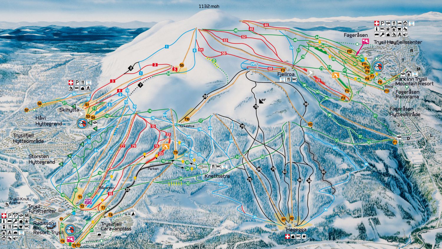 Skisport.dk - pistekort fra Trysil